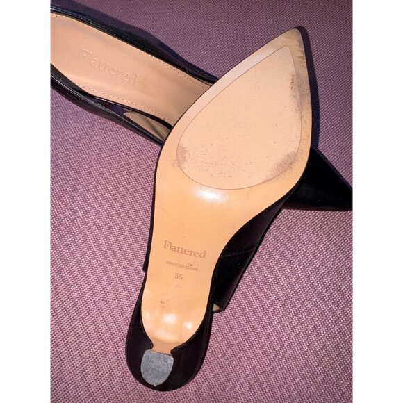 Flattered Franchesca Heel in Black Leather 36 with box Womens Pumps - Picture 11 of 17